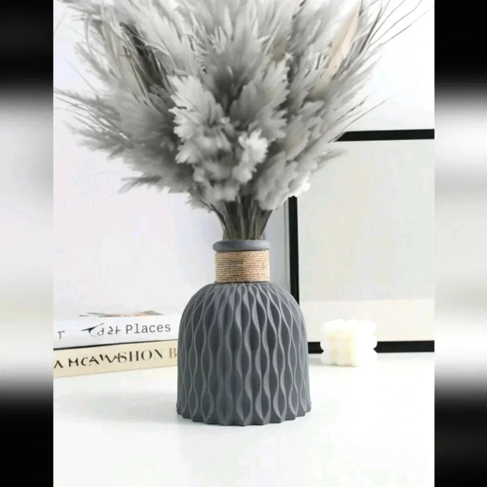 Unbreakable vase modern sculpture garden decor home farmhouse vintage acrylic ar